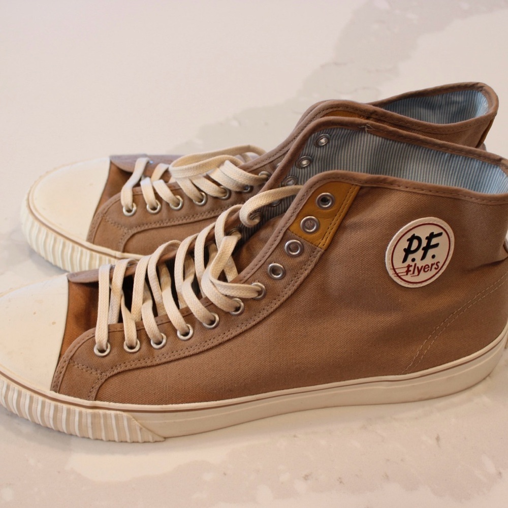 Tan PF Flyers High-Top Sneakers - Picture 3 of 3
